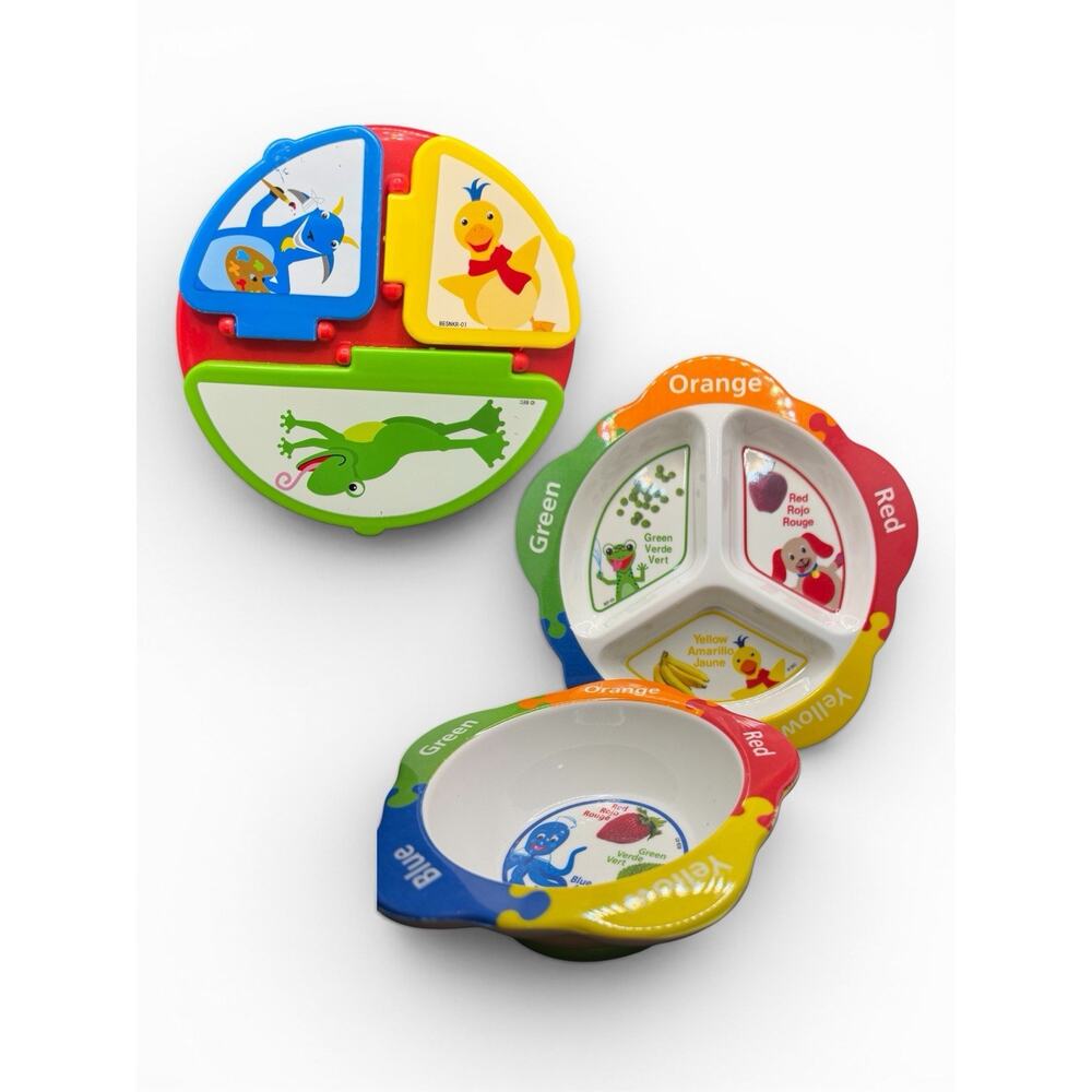 Playtex Baby Einstein Toddler Snack Box Plate Bowl Toddler Set Lot